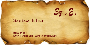 Szeicz Elma névjegykártya